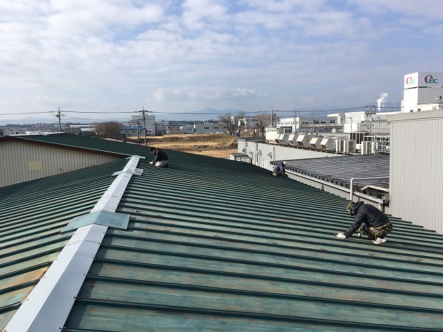 2018/2/15入間市狭山ヶ原工場屋根塗装工事